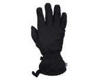 Mountain Warehouse Mens Gloves Textured Palm & Fingers with Ripstop Fabric - Black