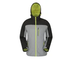 Mountain Warehouse Mens Alto Shell Jacket Fleece Water Resistant Hooded Coat - Grey