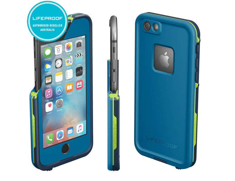 Blue Lifeproof Fre Tough Case Cover Waterproof Shockproof for iPhone 6+/6s Plus