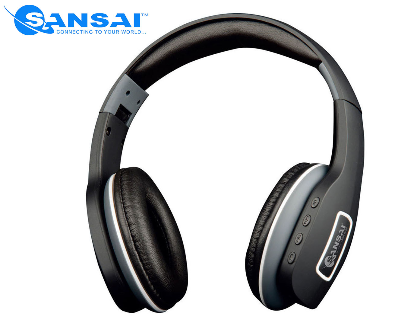 Sansai Bluetooth Foldable Stereo Headphones Black M.catch .au