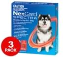 3pk NexGard Spectra Tick, Flea & Heartworm Treatment Chews For Extra Large Dogs 30.1-60kg 1