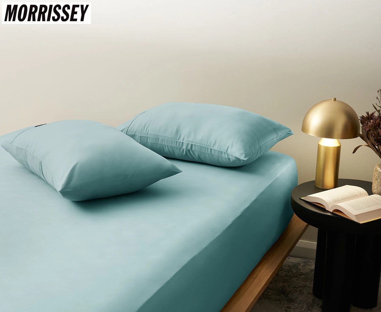 Morrissey Luxury 1200TC Cotton Rich Pillowcase 2-Pack - Seasalt