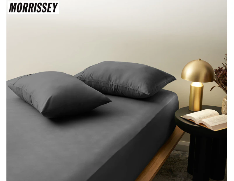 Morrissey Luxury 1200TC Cotton Rich Pillowcase 2-Pack - Coal