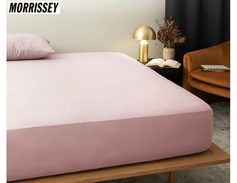 Morrissey Luxury 1200TC Cotton Rich Fitted Sheet - Pink Dust