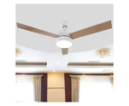 52'' Blades Ceiling Fan LED Light with Remote Control (White)