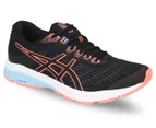 ASICS Women's GT-1000 8 Running Sports Shoes - Black/Sun Coral