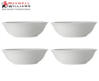 Set of 4 Maxwell & Williams 17.5cm White Basics Soup / Cereal Bowl - White