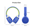 Catzon Foldable Wired Kids Headphones 85dB Safely Child Over-Ear Portable Headset for Phones Computer Tablet-Mint Green