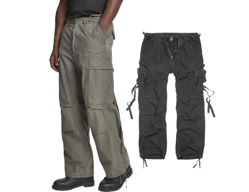 Brandit M65 Vintage Cargo Army Outdoor Trousers - Olive
