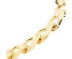 925 Sterling Silver Bling Chain - CURB 15mm gold - Gold