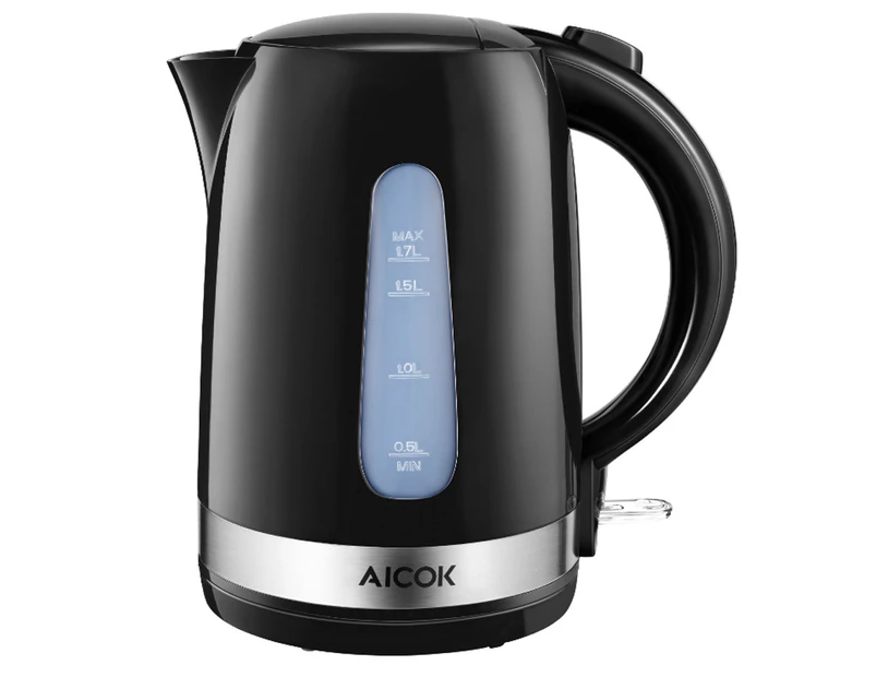 Aicok Electric Kettle 1.7L 2200W Light-Weight with BPA-Free Auto Shut-Off & Boil-Dry Protection