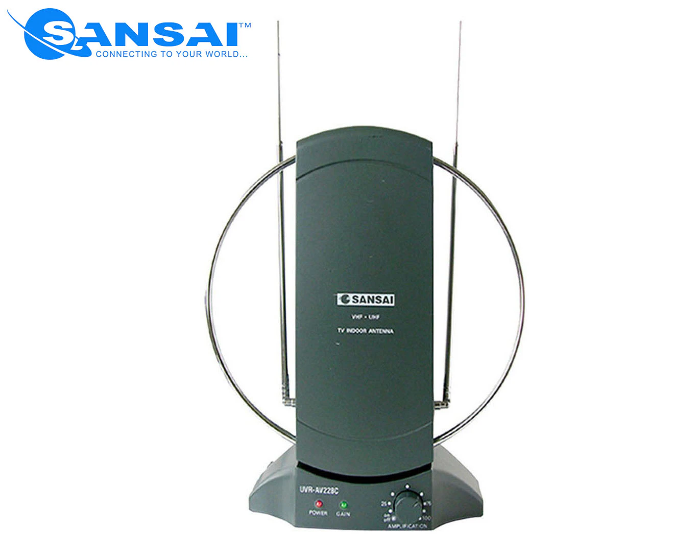 Sansai Amplified Indoor TV Antenna UHF/VHF/HDTV Digital/Analog Reception/Channel