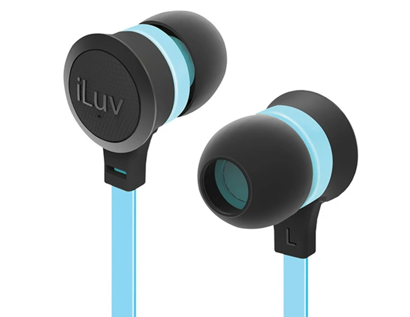 Iluv Blue Neon Glow Glowing The Dark Earbuds Earphones In-Ear For iPod/Phone/MP3