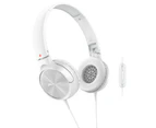 Pioneer Se-Mj522T-W White Foldable Headphones w  Mic On Ear Mp3 Apple Samsung