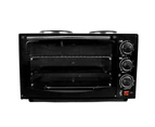 34L 1350W 54cm Portable Electric Grill/Toaster Oven/Dual Hot Plate Cooktop/Baker