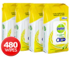 4 x 120pk Dettol Lemon Lime Burst Multipurpose Cleaning Wipes