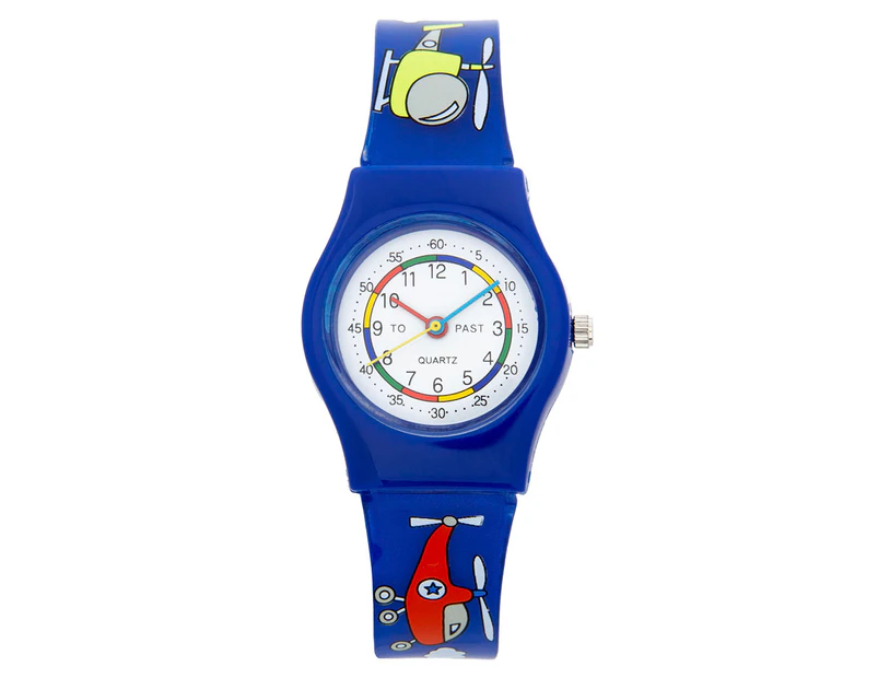 Time Teacher Kids' Helicopters Watch - Navy