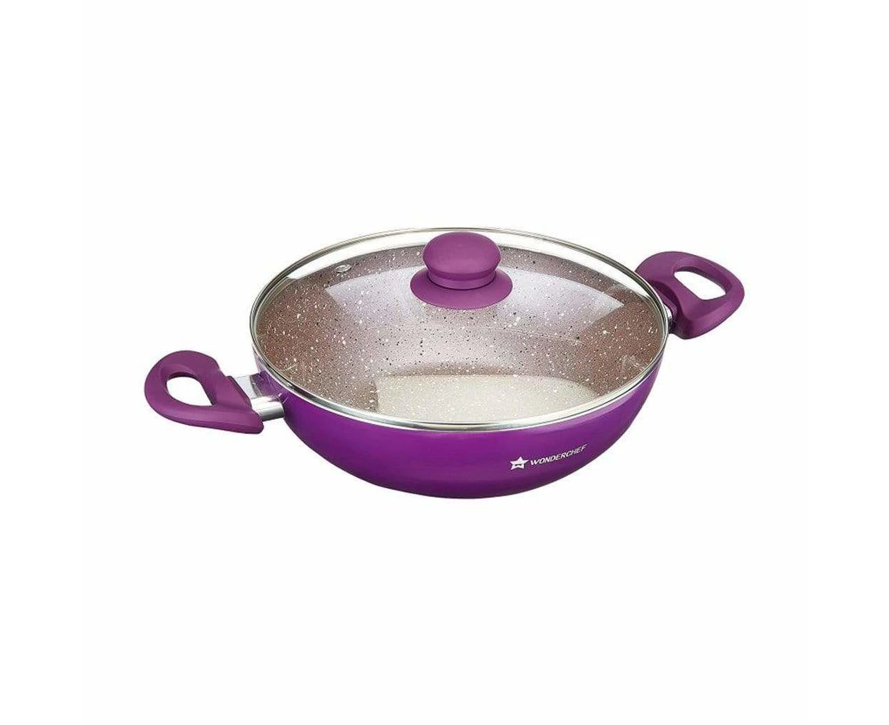 Wonderchef Royal Velvet Wok With Lid 26cm - Purple