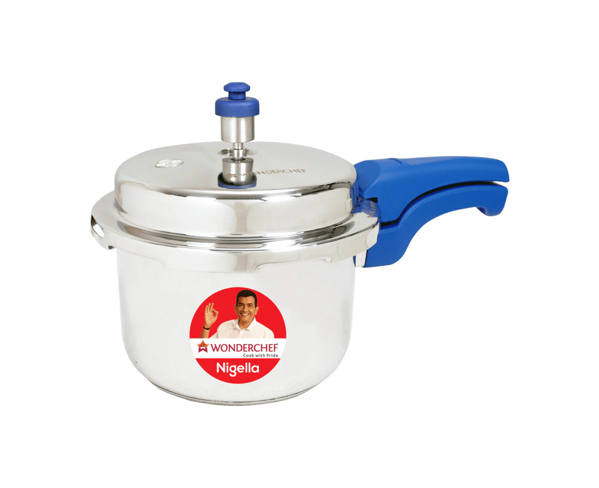 Wonderchef Nigella Pressure Cooker Outer Lid - Stainless Steel Blue 3L