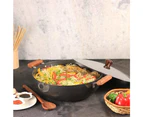 Wonderchef Ebony Deep Kadhai with Lid 34cm