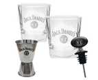 Jack Daniel's Spirit Glasses 2pk w/ Pourer & Jigger