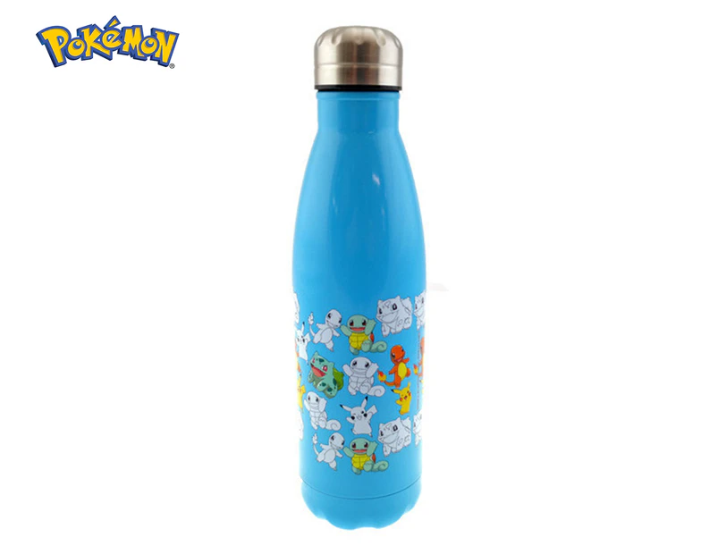Pokemon 500mL Stainless Steel Drink Bottle - Blue/Silver