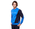 Tommy Hilfiger Sleepwear Men's Block Crew Sweater - Hampton Blue