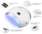 48W UVLED Light Nail Art Lamp Touch Button Manicure Nail Gel Curing Dryer White