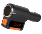 BSR Dual USB Bluetooth Car Charger w/ FM Transmitter & Cigarette Lighter Extender