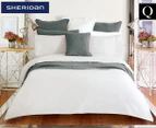 Sheridan Shawcraft Queen Bed Quilt Cover Set - Antique White
