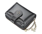 Vintage Women Leather Wallet Purse - Black