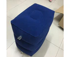 Portable Travel Inflatable Foot Leg Rest Pillow Cushion - COBALT BLUE