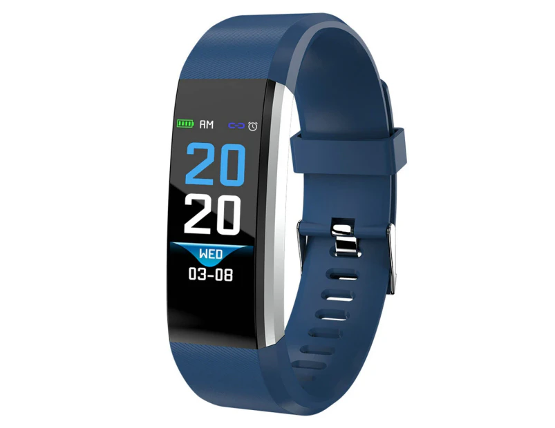 ID115Plus Smart Wrist band Bluetooth Heart Rate Monitor - BLUE