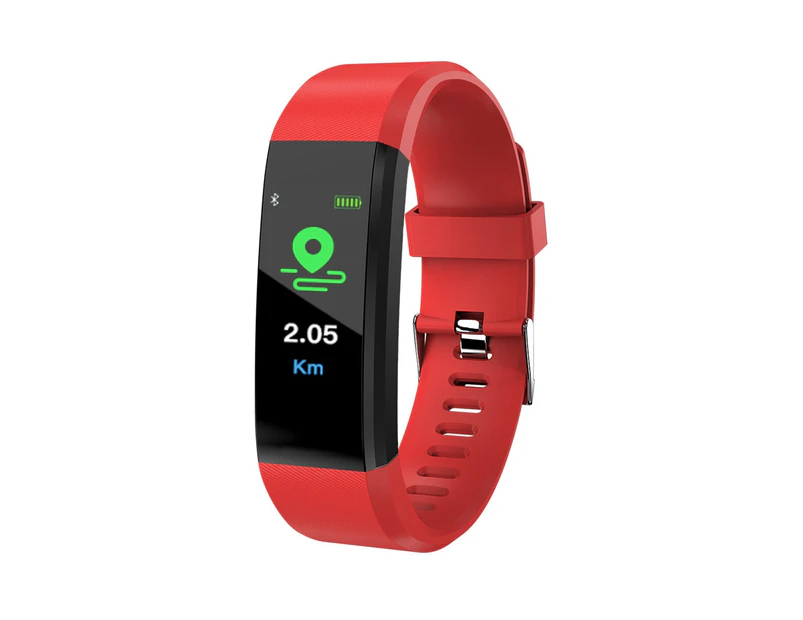 ID115Plus Smart Wrist band Bluetooth Heart Rate Monitor - RED