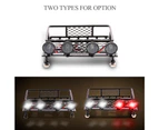 Roof Rack Luggage Carrier with Light Bar for 1/10 RC Crawler Axial SCX10 D90 110 Traxxas TRX-4 Tamiya HSP RC Car Parts - White