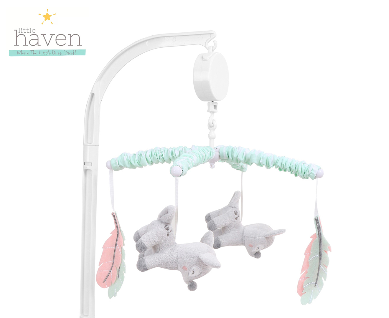 Little Haven Baby Musical Mobile Oh Deer Coral Mint Catch Com Au