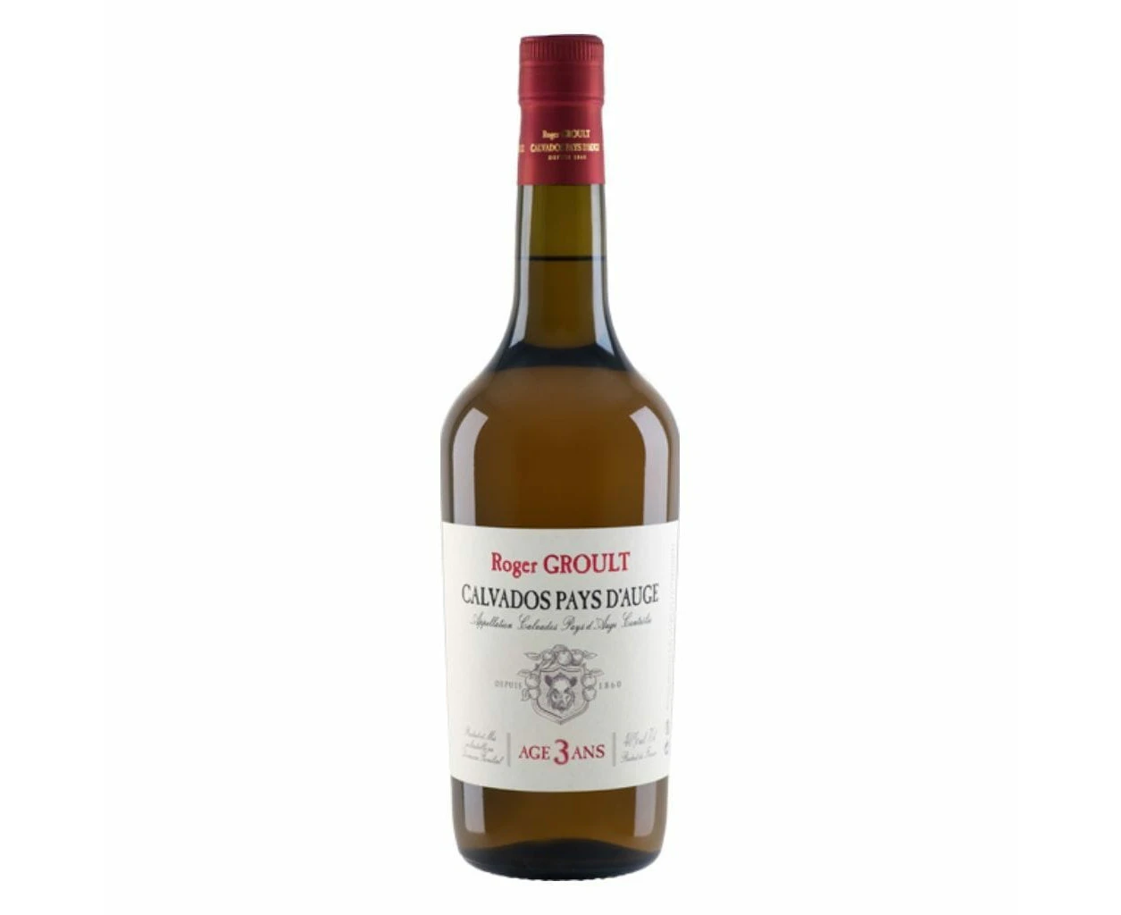 Roger Groult Calvados Pays D'auge AOC 3 Year Old 40% 700ml - France