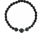 Mens Black Onyx and Lava Stone Aromatherapy Diffuser Bracelet - Protection, Release and Calming - Gift Idea