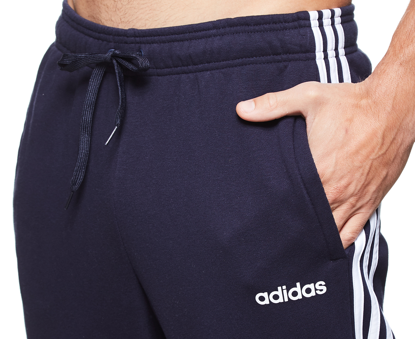 Adidas Men's 3-Stripe Tapered Trackpants / Tracksuit Pants - Legend Ink ...