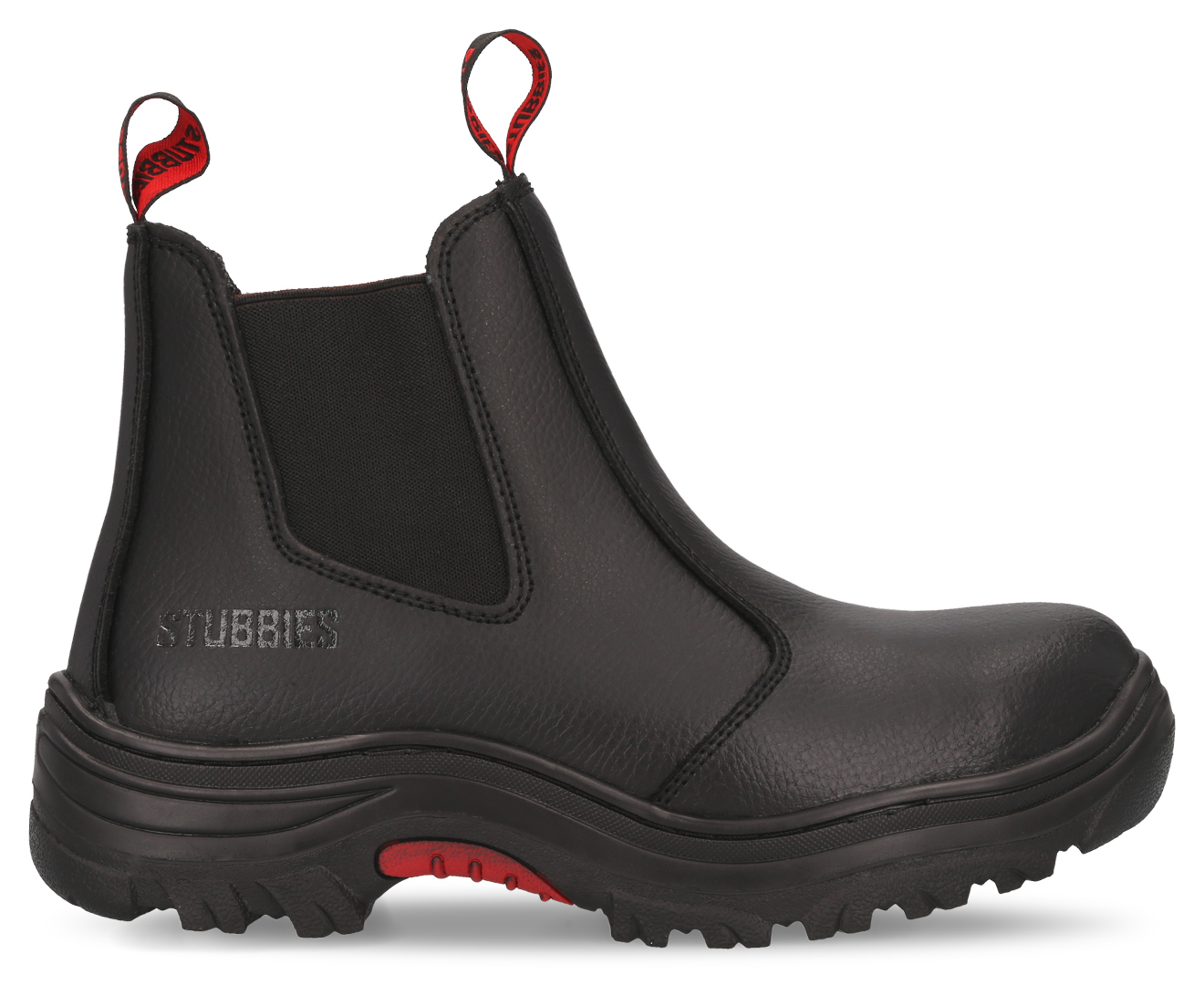 Stubbies Men's Axle Suede Pull Up Safety Boot - Black | Catch.co.nz