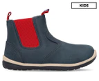 Clarks Boys' Mitch Leather Medium Standard  Shoe - Navy