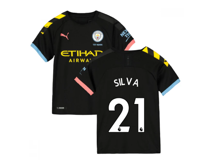 2019-2020 Manchester City Puma Away Football Shirt (Kids) (SILVA 21)