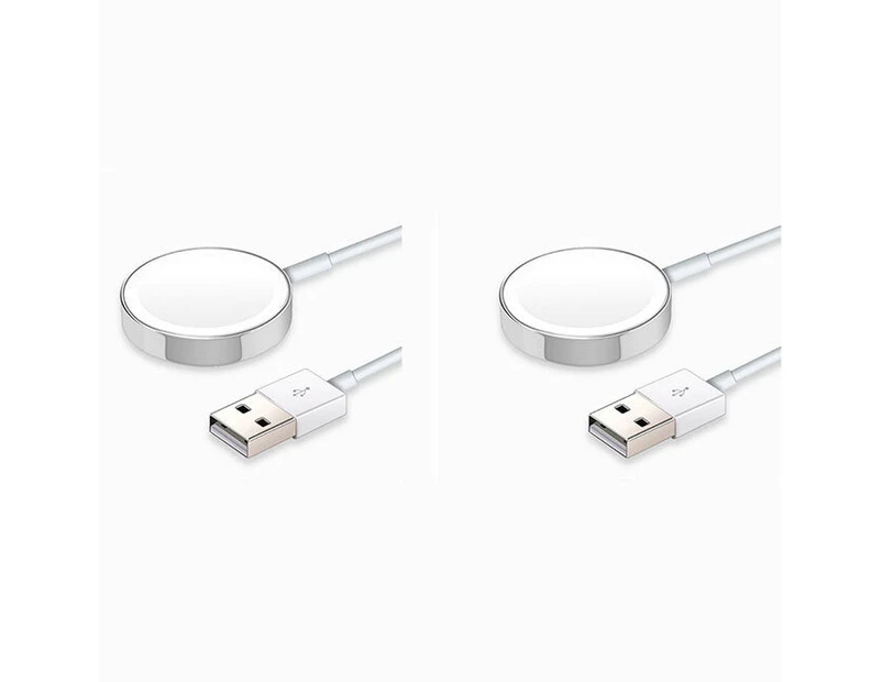 2PK Orotec Magnetic Wireless Charging Pad w/ 1M Cable For Apple iWatch 1/2/3/4