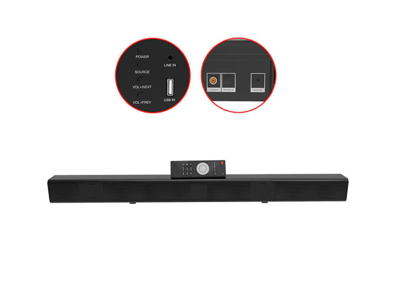Laser SPKSB120 Bluetooth Soundbar Speaker/Sound Bar/FM Radio/Optical/RCA for TV
