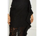 Chancery Women's Hetty Frill Midi Skirt - Black