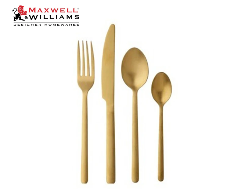 Maxwell & Williams Elemental Cutlery Set 16 Piece Gold