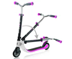 Globber Foldable Flow 125 Kids Scooter - White/Pink