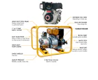 Diesel Water Transfer Pump 3" Centrifugal Yanmar Engine Electric Start High Flow