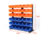 36 PC Bin Stand / Wall Mounted Storage Solution Rack Nuts Bolts Organiser Parts