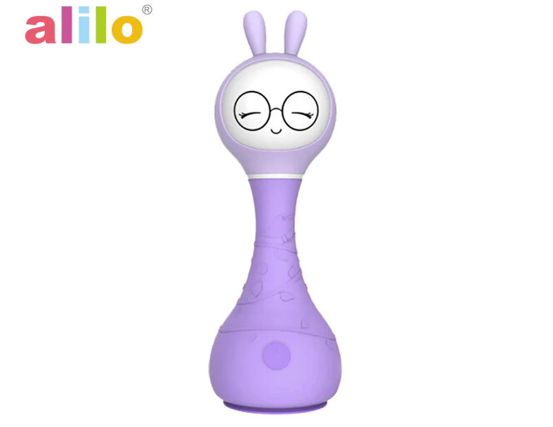 Alilo R1 Smarty Shake and Tell Baby Rattle Purple - Nursery Rhymes Lullaby Sounds Stories
